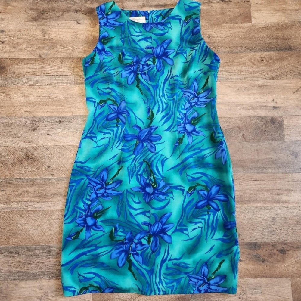 👗 Dress Barn Turquoise & Blue Sheath 👗